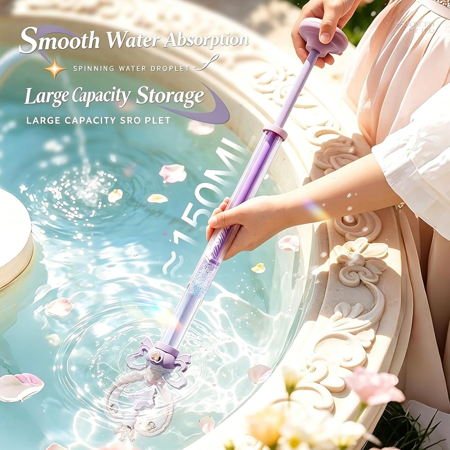 Princess Magic Wand Water Squirter — Pull & Spray Crown Blaster