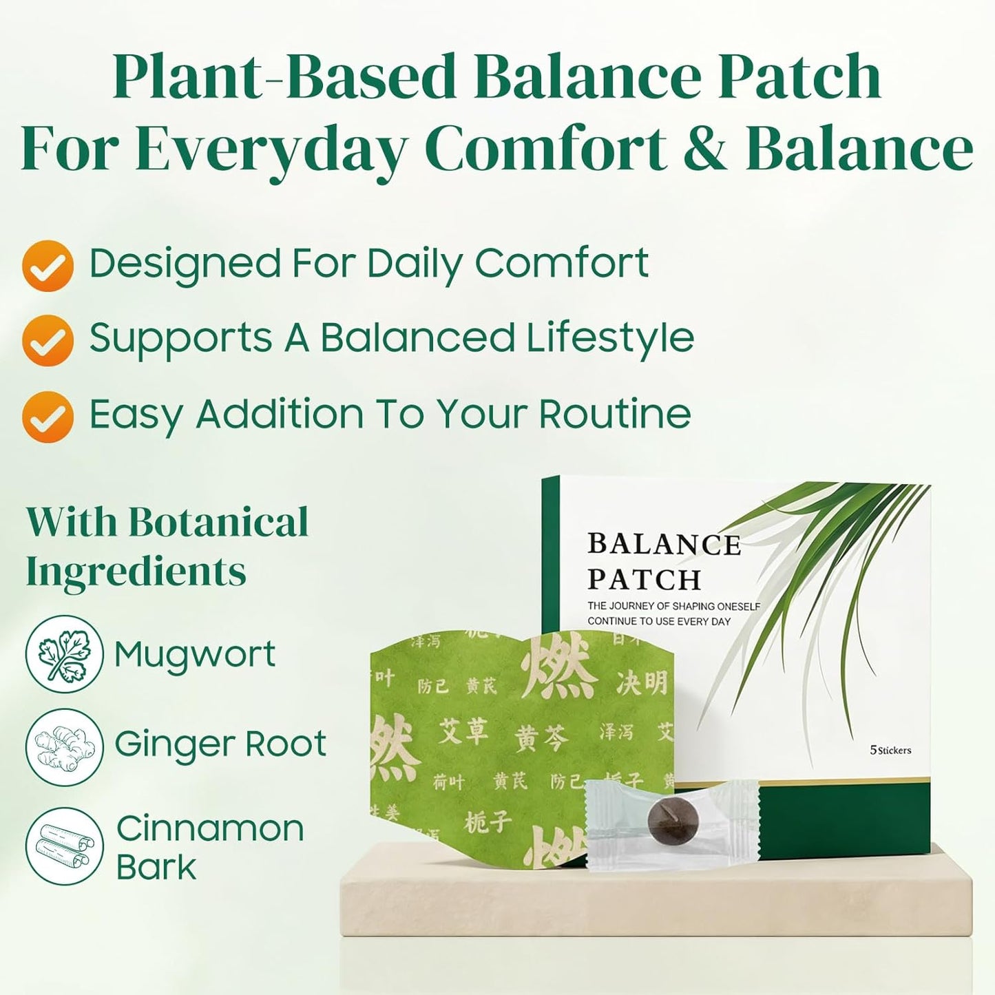 Balance Patch – Japanese Herbal Stomach Patch with Plant-Based Ingredients