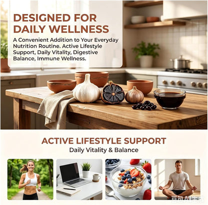 Fermented Black Garlic Extract – 300 Softgels
