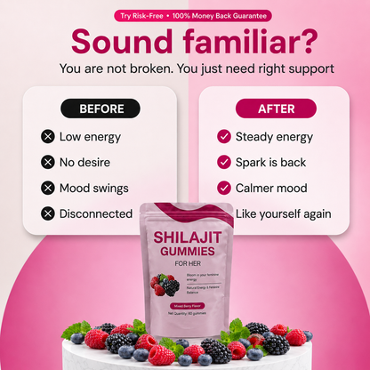 Shilajit Gummies for Her – Energy, Mood & Vitality
