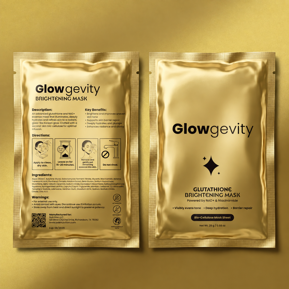 Glowgevity Glutathione Brightening Mask