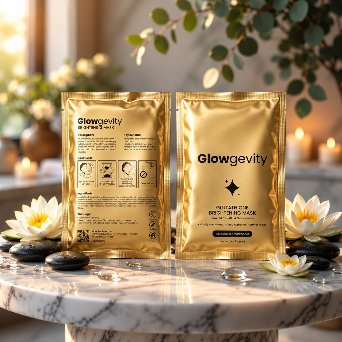 Glowgevity Glutathione Brightening Mask