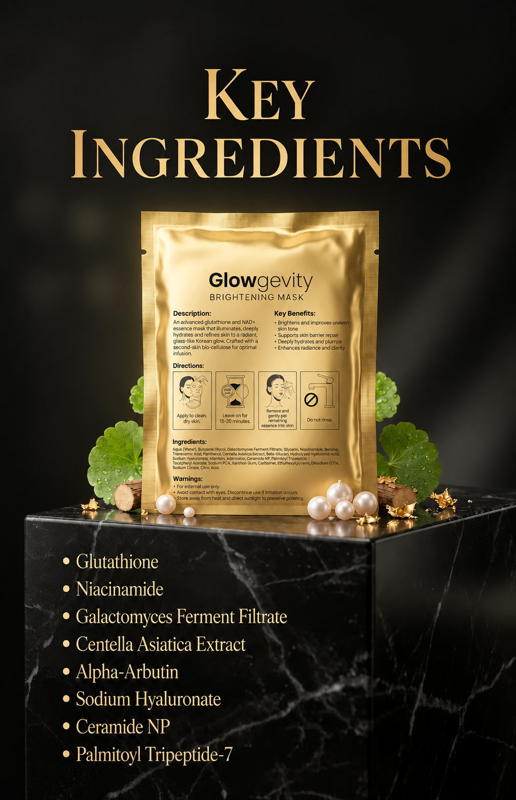 Glowgevity Glutathione Brightening Mask