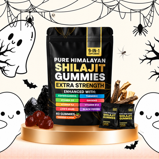 Shilajit Gummies 2000mg with Ashwagandha, Lion's Mane, Turmeric & Vitamins