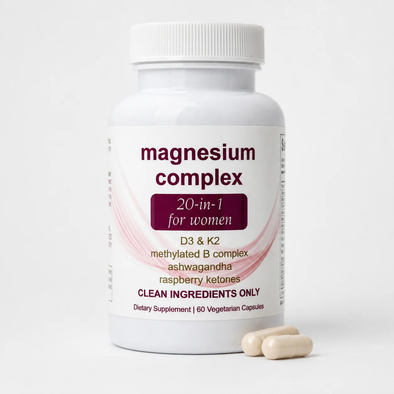 Magnesium Complex for Women – 20-in-1 Formula with D3, K2, Methylated B Complex & Ashwagandha