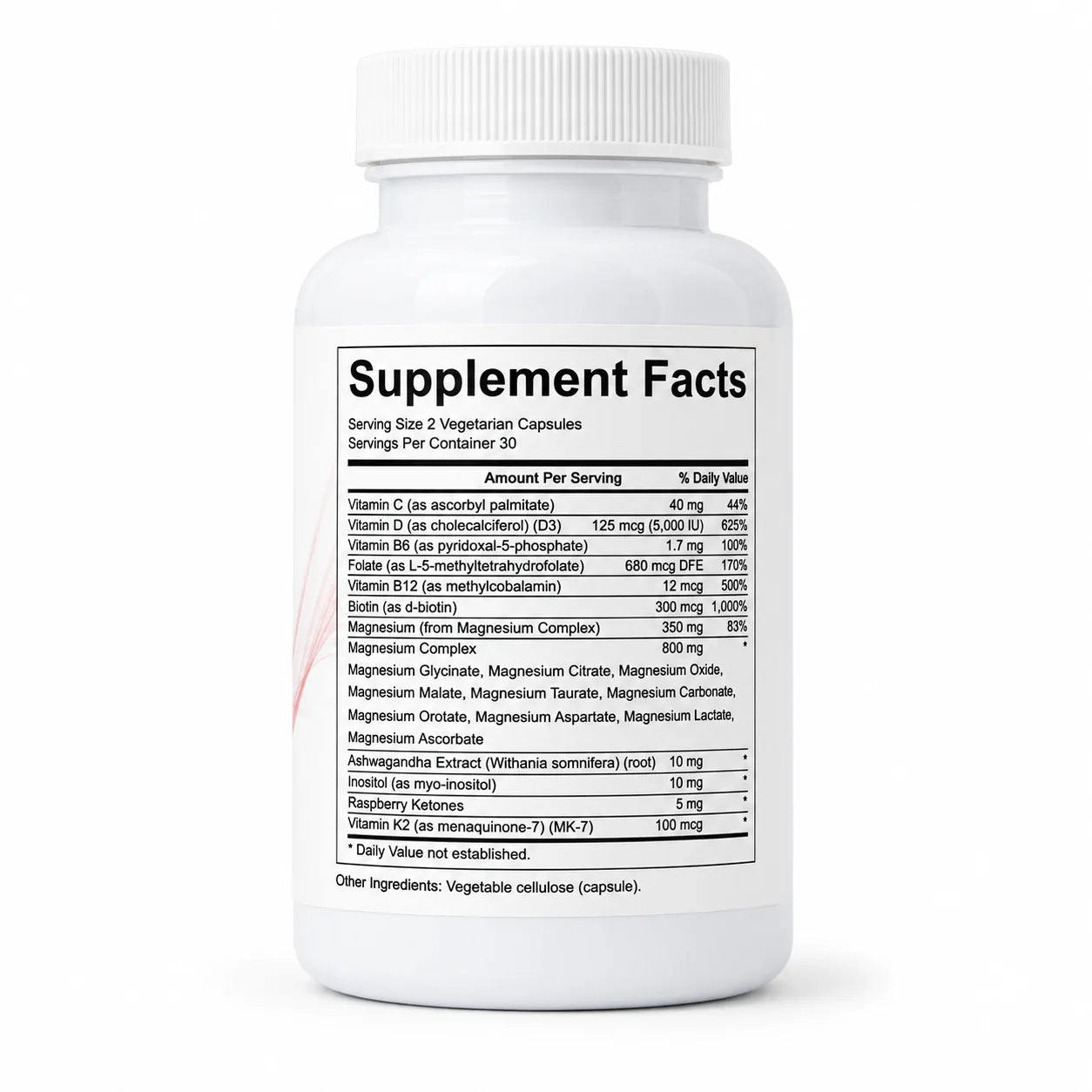 Magnesium Complex for Women – 20-in-1 Formula with D3, K2, Methylated B Complex & Ashwagandha