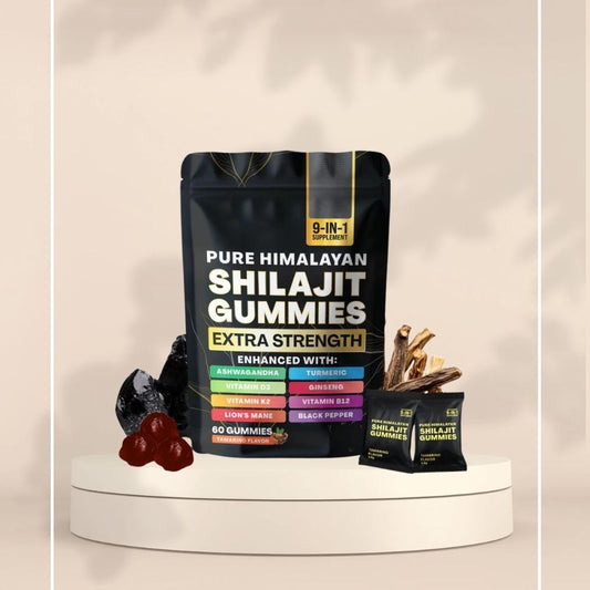 Shilajit Gummies 2000mg with Ashwagandha, Lion's Mane, Turmeric & Vitamins