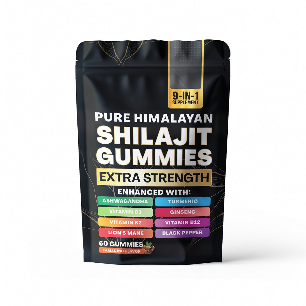 Shilajit Gummies 2000mg with Ashwagandha, Lion's Mane, Turmeric & Vitamins