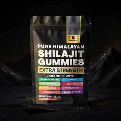 Shilajit Gummies 2000mg with Ashwagandha, Lion's Mane, Turmeric & Vitamins