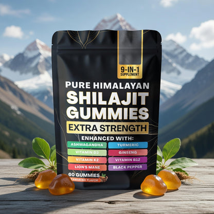 Shilajit Gummies 2000mg with Ashwagandha, Lion's Mane, Turmeric & Vitamins